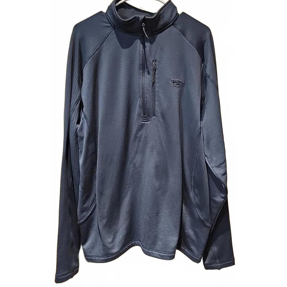 Drake Waterfowl  1/4 Zip Chest Pocket   Size L Pullover Navy